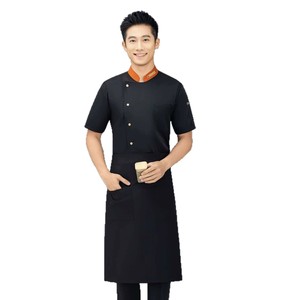 Uniforme de Chef para Catering, Ropa de Trabajo para Hombre, Manga Corta, Transpirable, Poliéster, Uniforme para Cocina/Panadería, Chaqueta de Chef de Manga Larga - Product Image 5