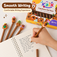 KAIX Stylos Gel Personnalisés avec Logo OEM, Ensembles de Stylos Gel Capybara 0,5 mm à Encre Noire, Stylos Gel Cartoon pour Cadeaux Scolaires