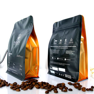 תחתון שטוח לעמוד כיס אלומיניום בגודל מותאם אישית נייר אלומיניום נייר חבילה מזון כיתה קפה שעועית אבקת mylar שקית עם שסתום - Product Image 2