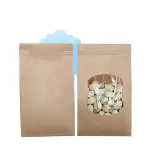 Nouveaux produits chauds Pla sac en papier kraft sac en papier kraft personnalisé séché à huit joints latéraux étain cravate