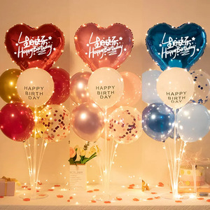 Tavolo con capelli rossi Internet galleggianti decorazione di compleanno scena Layout palloncino festa di buon compleanno ragazzi e ragazze - Product Image 2