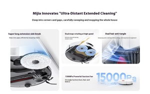 หุ่นยนต์ดูดฝุ่น 5C แรงดูดสูง 15000Pa ฐานทำความสะอาดตัวเอง - Product Image 6