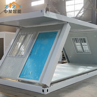 Maison temporaire modulaire pliable de type Z de 20 pieds, conteneur maritime en acier pliable, mini-maison en stock, directement de l'usine