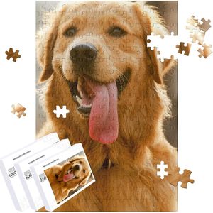 Rompecabezas de 300/500/1000 piezas personalizados para adultos de la familia de mascotas en Navidad cumpleaños pedido mínimo 1000 piezas - Product Image 1