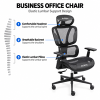 Chaise de bureau noire à hauteur réglable de luxe chaise de bureau en maille Anji gestionnaire de direction ergonomique chaise d'ordinateur en maille bureau