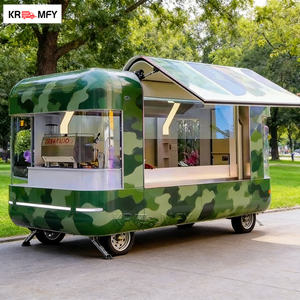 Carrito de Comida Remolcable de Acero Inoxidable Resistente a la Corrosión, Remolque Móvil para Venta de Snacks y Comida, Personalizable - Product Image 3