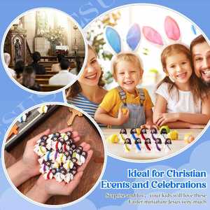 Mini Figuras de Cristal Jesús Te Ama Juguetes de Cristo para Juego de Escondite Regalos Religiosos para Fiestas de Escuela Dominical - Product Image 4