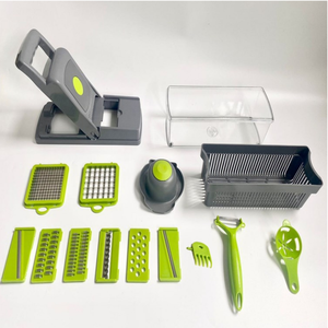 Taglierina per frutta e verdura a mano manuale tutto in uno 12 in 1 tritacarne per alimenti vegetali durevole accessori per cucina taglierina per verdure - Product Image 4