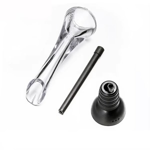 Dericsson Classic <b>Silicone</b> <b>Rubber</b> Black Wine Decanter Aerator Stopper Gift Set Bar Accessories for Lovers - Product Image 3