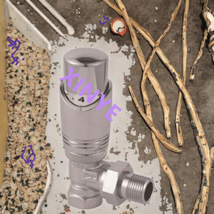 Válvula de <span class=keywords><strong>radiador</strong></span> termostática del Reino Unido en ángulo antracita cromada de fábrica Yuhuan con escudo de bloqueo automático para toalleros de calefacción del hogar - Product Image 3