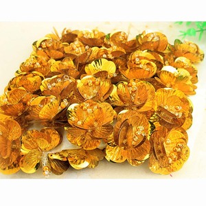 Accessori per abbigliamento fai da te con motivo floreale 3D Applique scarpe fatte a mano cappello abito Costume con perline con paillettes Patch - Product Image 6