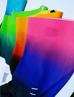 Chaussettes de cyclisme pour hommes, personnalisées, imprimées numériquement, en coton, aérodynamiques, à compression, antibactériennes, à séchage rapide, tricotées