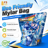 Sacs Mylar 3.5 à motif camouflage bleu graffiti, anti-odeur et à l'épreuve des enfants, pour le stockage de bonbons et de gommes aux fruits - Vente en gros