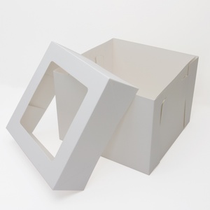 Gấp ra thanh lịch hình chữ nhật hỗn hợp màu sắc nửa rõ ràng món quà đặc biệt 5x5x6 inch Bánh hộp - Product Image 3