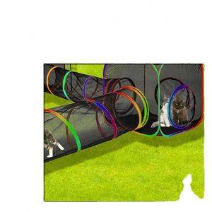 Nouvelle Tente de Jeu Extérieure Portable 4-en-1 Arc-en-ciel pour Chat, Certifiée BSCI, avec 3 Tunnels de Jeu Respirants - Product Image 5