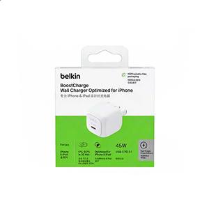 Chargeur mural rapide USB-C PD 45W Belkin pour iPhone 17 Pro Max et adaptateur de charge pour iPad avec refroidissement haute efficacité - Product Image 2