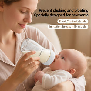 Ensemble de biberons <span class=keywords><strong>pour</strong></span> <span class=keywords><strong>bébé</strong></span> anti-coliques en silicone et PP, grande capacité, large ouverture, sans BPA, personnalisables OEM/ODM - Product Image 1