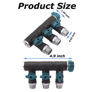YOD OEM HVAC Contractor CNC Répartiteur à connexion rapide à 3 voies Collecteur de tuyau <span class=keywords><strong>d</strong></span>'arrosage à 3 sorties SS NSF 61 certifié <span class=keywords><strong>pour</strong></span> <span class=keywords><strong>robinet</strong></span> <span class=keywords><strong>d</strong></span>'<span class=keywords><strong>eau</strong></span> - Product Image 2