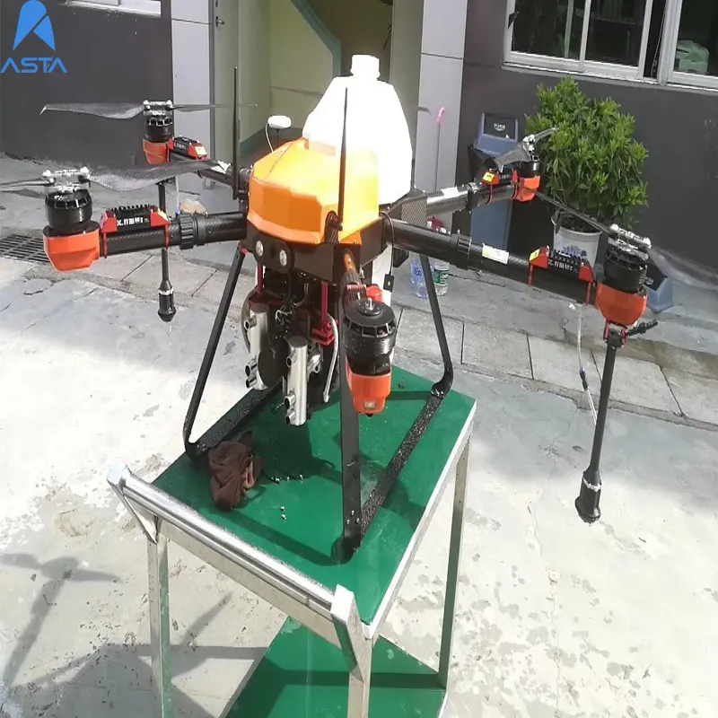 Petrol-electric hybrid agricultural spraying drone with long duration time 16L tank capacity 6000w generator