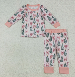 Conjunto de Pijamas Navideños para Niños de Spandex/Poliéster Ecológicos, Varios Estampados, Manga Corta con Volantes, Combinación para Hermanos - Product Image 4