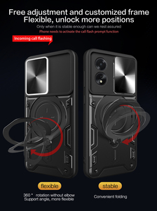 Pousser fenêtre métal Invisible support magnétique Support coque de téléphone pour OPPO A38 RENO 10 5G A58 A78 4G Realme GT3 <span class=keywords><strong>11</strong></span> <span class=keywords><strong>PRO</strong></span> Plus - Product Image 4