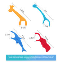 Cure-dents en forme d'animaux, adorables éléphants, dinosaures, requins, pour le nettoyage des dents des enfants, aventure ludique, utilisation à domicile, boîte