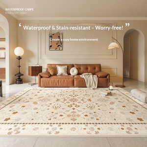 Tappeto Premium in Stile Crema Persiano per Soggiorno, Impermeabile, Antimacchia, Facile da Pulire, Confortevole, per Camera da Letto e Arredamento Casa - Product Image 1