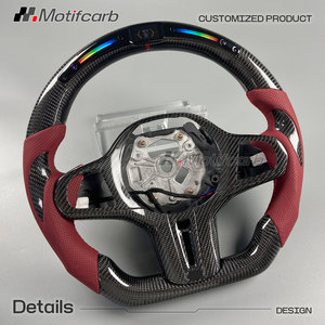 Volante de Fibra de Carbono Personalizado con Empuñaduras Rojas para BMW Serie G G20 G30 G31 G01 G02 G05 G80 G29 M2 M3 M4 X3 X4 X5 2017-2026 - Product Image 3
