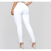 Nouveau Modèle Pantalon Femme Taille Haute Élastique Décontracté Long Slim Stretch Jean Crayon en Denim