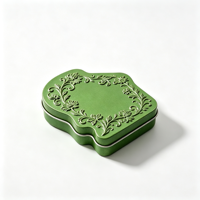 Boîte en étain personnalisée gaufrée motif floral vintage, irrégulière, en fer blanc de qualité alimentaire, matériaux recyclés pour bonbons, chocolat, gâteaux, biscuits, cadeaux