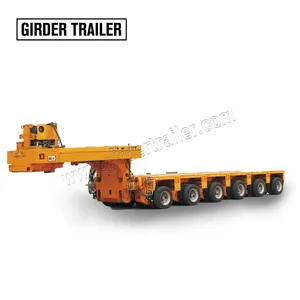 6 Trục Dòng 180 Tấn Nhiệm Vụ Nặng Nề Cổ Ngỗng Chỉ Đạo Drop Sàn Hidrolik Scheuerle Goldhofer Cometto Kamag Modular Trailer