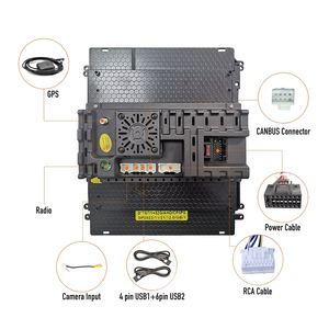 Radio Universal de 9.7 Pulgadas con 4 Núcleos, GPS, Amplificador, Carplay, Android Auto, Reproductor de <span class=keywords><strong>DVD</strong></span> para Hyundai IX35 2015 - Product Image 5