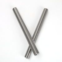 Barre filetée DIN 976 A2-70 SS304 à double chanfrein, goujon métrique pour supports de tuyaux et équipements de machines