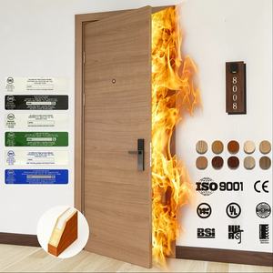 U-L Listed High End 5 Stars Hotel Guest Room Entrance Manual Exterior Bedroom <b>Safety</b> Fire-rated 60-Minute Fire Resistant Wood - Product Image 5