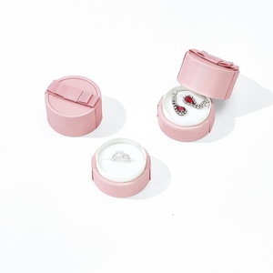 Boîte à bijoux compacte mini portable rétro avec couvercle Ciel et Terre, vente en gros de boîtes à bijoux avec nœud en ruban - Product Image 2
