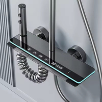 Ensemble de douche mural intelligent avec affichage de la température LED, robinets de douche, ensemble de douche pour salle de bain