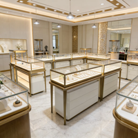 Comptoirs de présentation pour magasins de détail, vitrine à bijoux, présentoir en verre pour montres et parfums avec rangement, éclairage LED, aménagements intérieurs de boutique