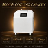 Refroidisseur de Bain de Glace Automatique 2HP Commercial pour la Récupération en Salle de Sport, Échangeur de Chaleur en Titane, Pompe Électrique, Moteur, Filtre Ozone UV, Télécommande
