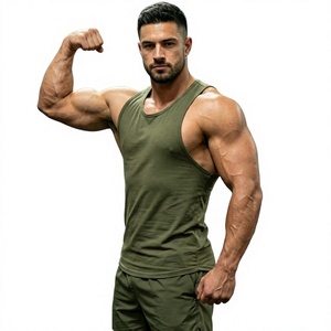 Washed Oversized Cotton Tank Vintage Sleeveless <b>Muscle</b> <b>Vest</b> Workout Gym Wear Direct Factory - Product Image 4