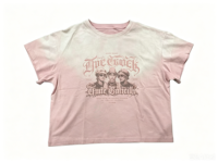 T-shirt Streetwear Homme Personnalisé Kornit DTG Imprimé Vintage Tissé 280g Rose Dégradé Portrait Gothique Longueur Standard