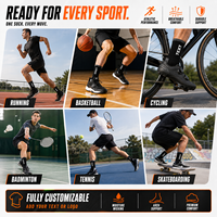 Chaussettes de sport personnalisées avec logo OEM pour hommes, chaussettes de course, de cyclisme, d'athlétisme, chaussettes de basketball personnalisées avec logo