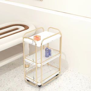 Beauty Salon Rolling <b>Tool</b> Cart, Hand Push Treatment Storage <b>Trolley</b> with Rack - Product Image 3