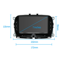 Autoradio Android 2 Din 7 pouces Écran tactile Autoradio Multimédia Lecteur voiture avec FM BT GPS DSP Wifi pour Fiat 500 2016-2019
