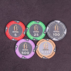 Jetons de poker personnalisés OEM sur mesure BIG POKER 10g 39mm avec logo personnalisé pour événements promotionnels, cadeaux VIP et récompenses de programme de fidélité - Product Image 1