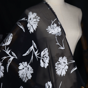 Nueva Tela de Seda Opal de Alta Calidad con Estampado Floral, Popular y de Gran Venta, para Vestidos y Ropa de Mujer para las Fiestas - Product Image 2