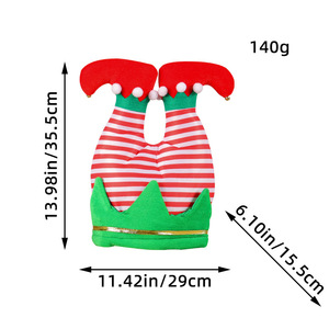 Chapeaux de fête de Noël du Père Noël et des lutins 2025 – Accessoires de costume de carnaval de Noël – Chapeau de Noël amusant pour les sports de plein air – Casquettes de Noël en spirale - Product Image 3