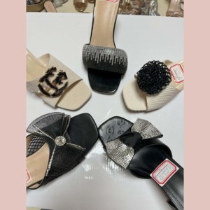 Women's Trendy Dressy Heel Shoes <strong>Sandals</strong> Handmade <strong>Sparkle</strong> Crystal Clear High Heels, Open Toe Stiletto Pumps for Party Wedding - Product Image 2