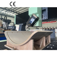 Routeur CNC à 4 axes ATC pour le bois, 1300*1300*500mm, gravure 3D de surfaces courbes, fabrication de moules, machine de fraisage du bois, pompe à engrenages motorisée