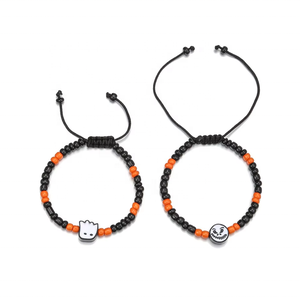 Châu Âu Và Hoa Kỳ Halloween Vòng Đeo Tay Thời Trang Cho Nam Giới Mới Bí Ngô Màu Ma Mặt Ý Quyến Rũ Đính Cườm Vòng Đeo Tay - Product Image 3