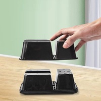 Vente en gros de boîte d'emballage en plastique de qualité alimentaire rectangle à 2 compartiments boîte d'emballage multifonctionnelle pour bento de fruits avec couvercle